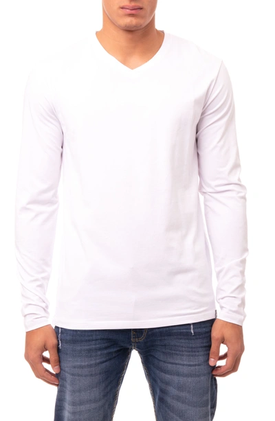 Shop X-ray V-neck Long Sleeve T-shirt In White