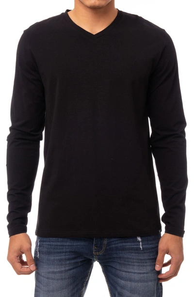 Shop X-ray V-neck Long Sleeve T-shirt In Black