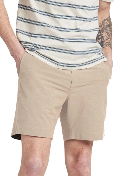 Shop Faherty All Day Belt Loop 7-inch Shorts In Khaki