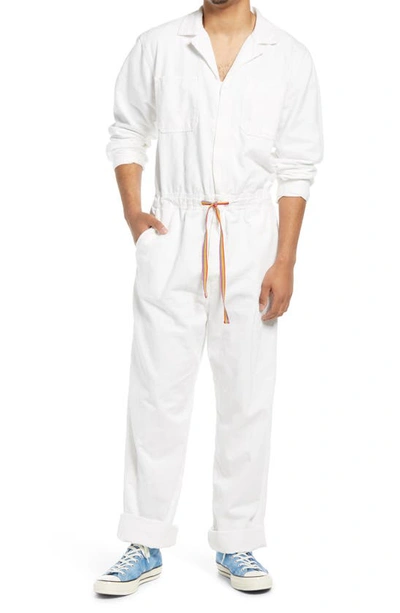 Shop Levi's Premium Liberation Graphic Utility Jumpsuit In White