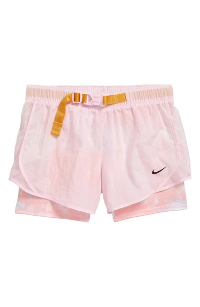 Shop Nike Kids' Dry Tempo Shorts In Pink Foam/ Buck Tan