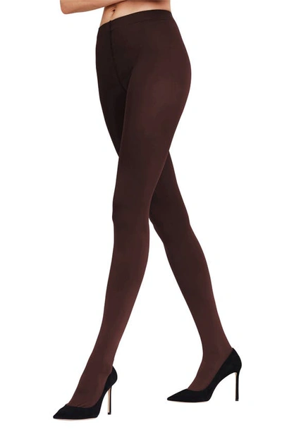 Shop Falke Pure Matte 100 Opaque Tights In Brown