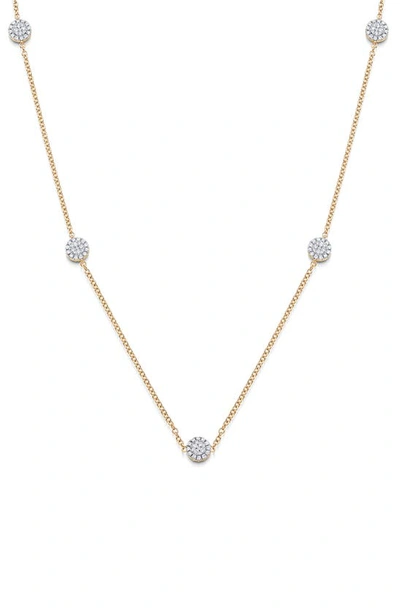 Shop Sara Weinstock Reverie Pavé Diamond Station Necklace In 18k Yellow Gold