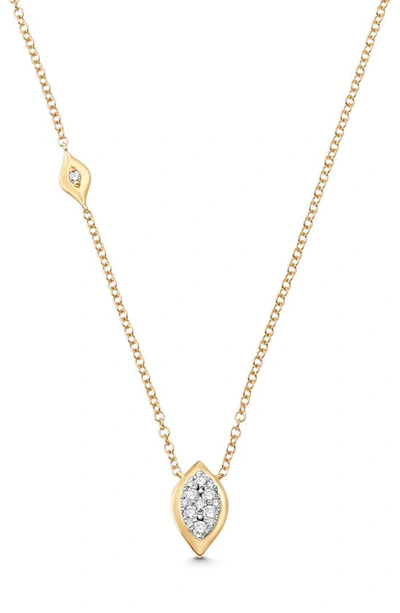 Shop Sara Weinstock Reverie Marquise Diamond Pendant Necklace In 18k Yellow Gold