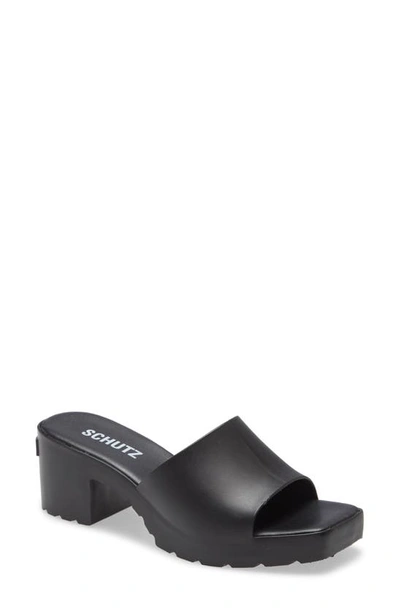 Shop Schutz Mizzy Platform Sandal In Black
