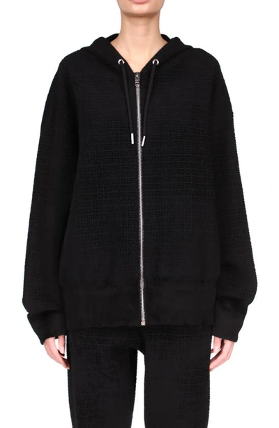 Shop Givenchy Logo Knit Hoodie In Black