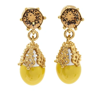 Shop Burberry Gold-plated Faux Pearl Charm Earrings