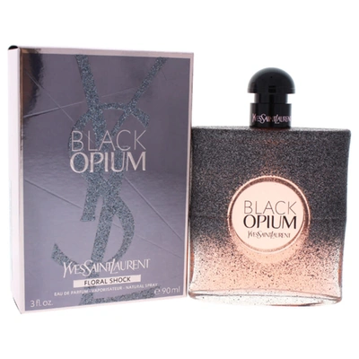 Shop Saint Laurent Black Opium Floral Shock / Ysl Edp Spray 3.0 oz (90 Ml) (w) In Black,orange,white