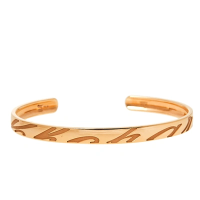 Pre-owned Chopard Issimo 18k Rose Gold Open Cuff Bangle Bracelet