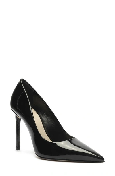 Shop Schutz Lou Pointed Toe Pump In Black Patent Leather