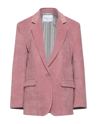 Hebe Studio Pink Cordury Jacket In Pink