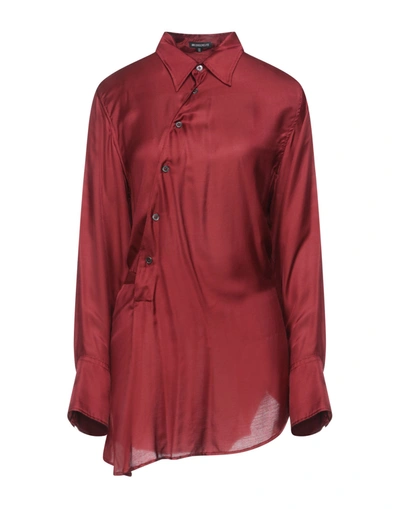 Shop Ann Demeulemeester Shirts In Brick Red