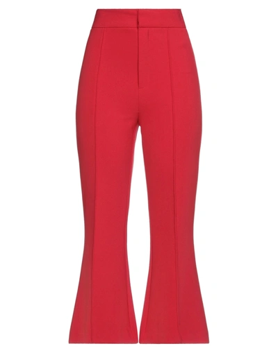 Shop Space Simona Corsellini Simona Corsellini Woman Pants Red Size 2 Polyester, Viscose, Cotton, Elastane