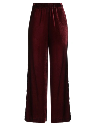 Shop Seventy Sergio Tegon 10 Collection Seventy Sergio Tegon Woman Pants Burgundy Size 10 Viscose, Polyamide In Red