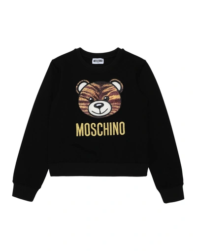 Shop Moschino Teen Sweatshirts In Black