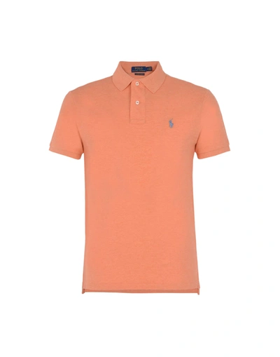 Shop Polo Ralph Lauren Polo Shirts In Orange