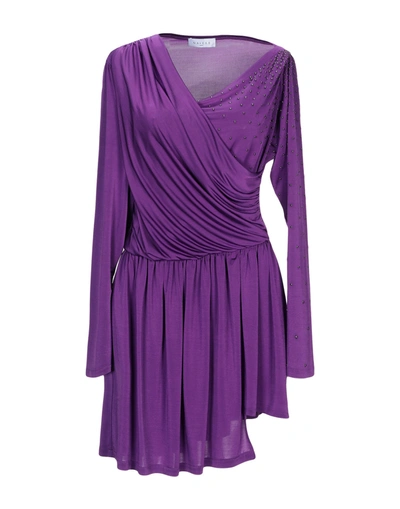 Shop Gaelle Paris Gaëlle Paris Woman Mini Dress Purple Size 6 Acetate, Elastane