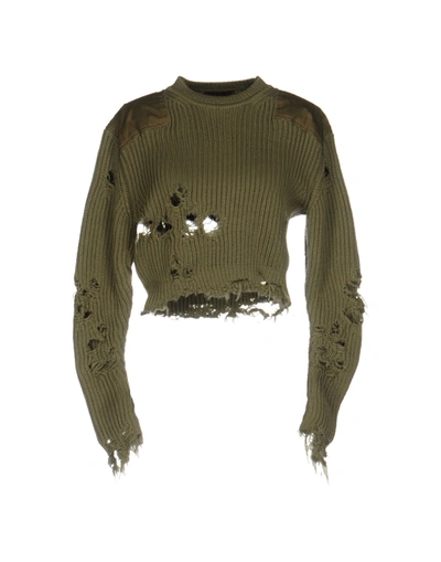 Shop Yeezy Sweaters In Military Green