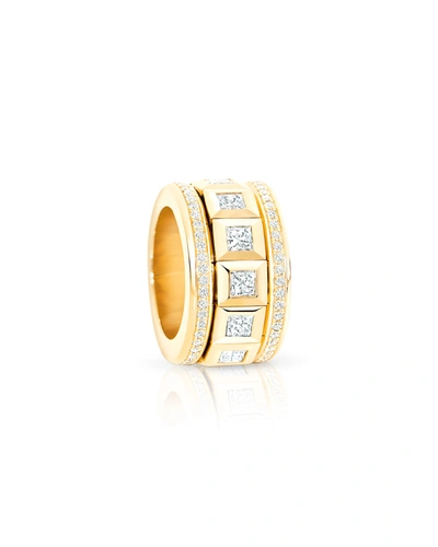 Shop Tamara Comolli Curriculum Vitae 18k Yellow Gold Pave Ring