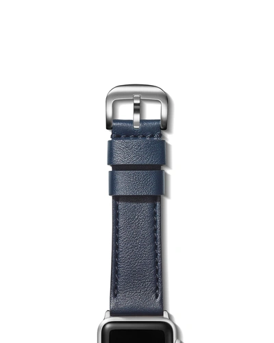 Shop Shinola Men's 24mm Alfino Leather Strap For Apple Watch In Orange