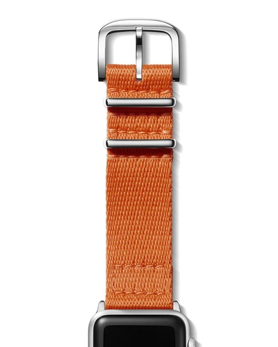 Shop Shinola Men's 20mm Nylon Strap For Apple Watch In Brorange