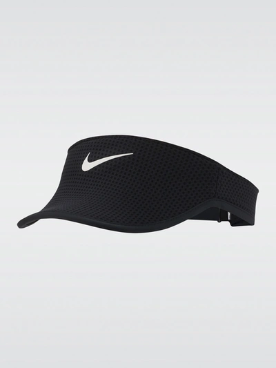 Shop Nike Running Dri-fit Adv Aerobill Visor In Black