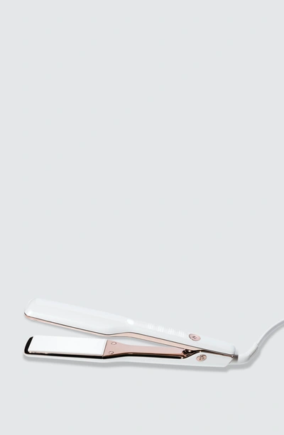 Shop T3 Singlepass X 1 ½" Wide Flat Iron In White And Rose Gold