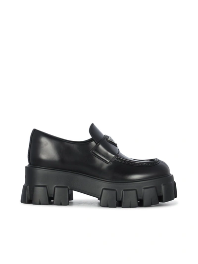 Prada Women Black Leather Loafers, 8.5 Luxury Loafers & Drivers For Women Darveys In Black