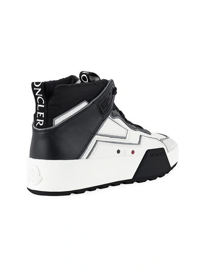 Shop Moncler Men's Promyx Space High-top Sneakers In White
