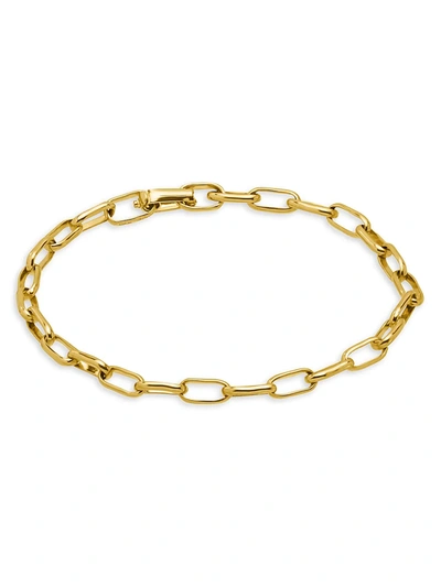 Shop Tane Mexico Men's Thin Media Links 18k Yellow Gold Bracelet