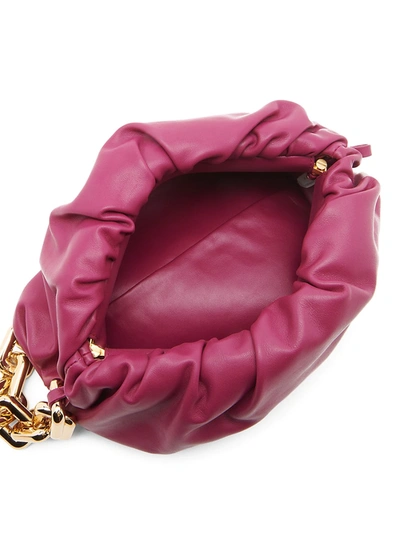 Shop Bottega Veneta Women's The Chain Pouch Leather Clutch In Maple Gold