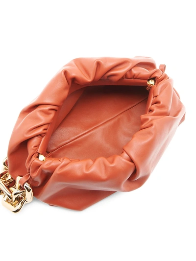 Shop Bottega Veneta Women's The Chain Pouch Leather Clutch In Maple Gold