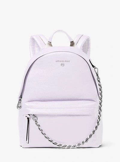 Slater Medium Pebbled Leather Backpack In Purple