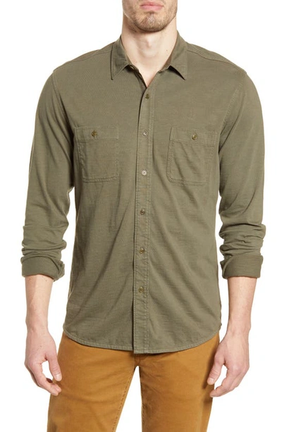 Shop Faherty Brand Seasons Button-up Shirt In Olive