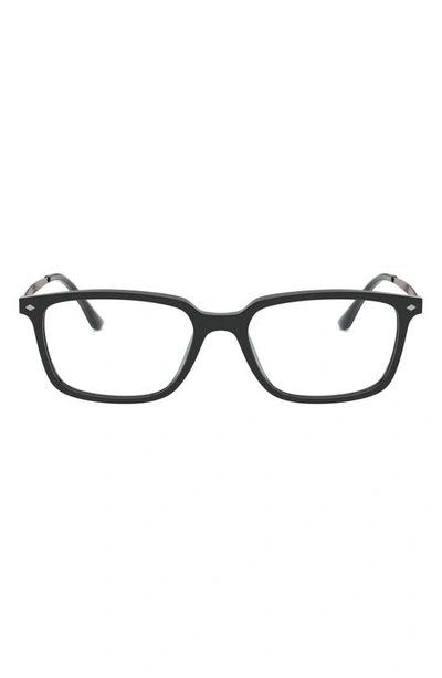 Shop Giorgio Armani 55mm Rectangular Optical Glasses In Black