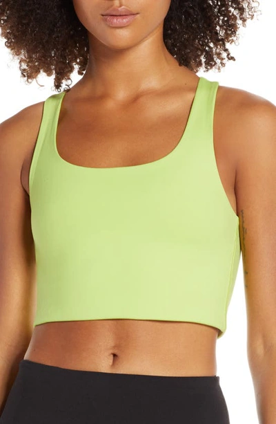 Shop Girlfriend Collective Paloma Sports Bra In Lime