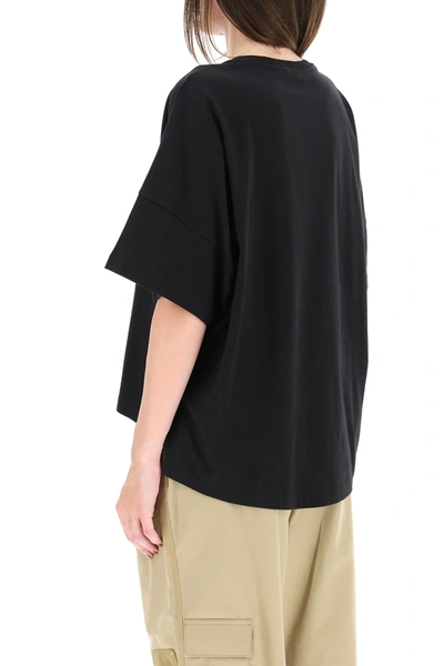 Shop Loewe Oversized T-shirt With Anagram Embroidery In Black