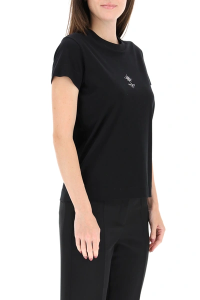 Shop Givenchy T-shirt With Embroidery In Black