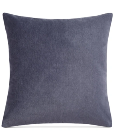 Shop Keeco Heathered Velvet 18" Square Decorative Pillow In Blue