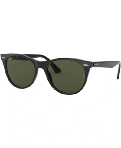 Shop Ray Ban Unisex Sunglasses, Rb2185 Wayfarer Ii Classic In Black-green