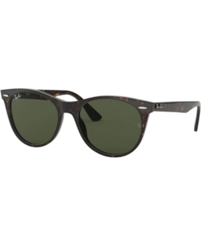 Shop Ray Ban Unisex Sunglasses, Rb2185 Wayfarer Ii Classic In Havana - Green