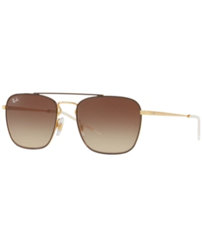 Shop Ray Ban Sunglasses, Rb3588 In Brown - Brown Gradient