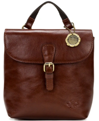 Shop Patricia Nash Vatoni Small Convertible Leather Backpack In British Tan