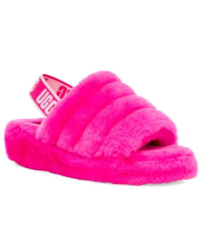 Shop Ugg Women's Fluff Yeah Slide Slippers In Rock Rose