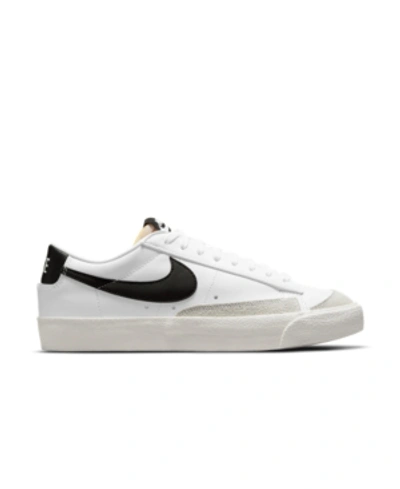 Shop Nike Women's Blazer Low '77 Casual Sneakers From Finish Line In White-black