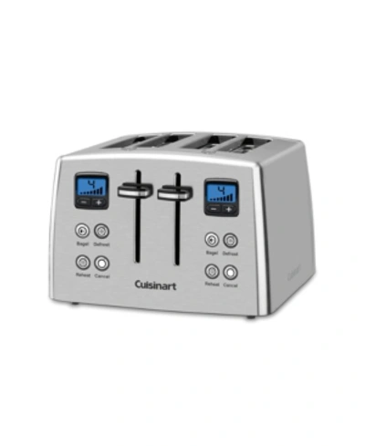 Shop Cuisinart Cpt-435 4-slice Countdown Metal Toaster In Stainless Steel