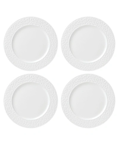 Shop Kate Spade Blossom Lane 4 Piece Dinner Plate Set In White