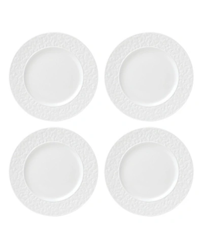 Shop Kate Spade Blossom Lane 4 Piece Accent Plate Set In White