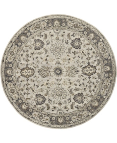 Shop Simply Woven Zoie R8399 Gray 10' X 10' Round Rug