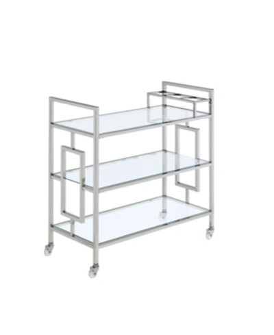 Shop Picket House Furnishings Harper Serving Bar Cart In Open Gray